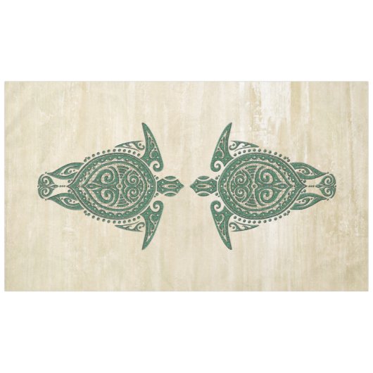Shamanic Sea Turtle Symbol + Ihre Ideen Tischdecke (Vorderseite (Horizontal))