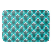 Shamanic Sea Turtles Pattern - cyan Badematte (Vorderseite)