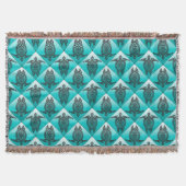 Shamanic Sea Turtles Pattern - cyan Decke (Vorderseite)