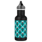 Shamanic Sea Turtles Pattern - cyan Edelstahlflasche (Rechts)
