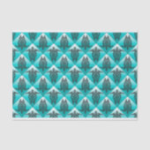 Shamanic Sea Turtles Pattern - cyan Seidenpapier (Vorderseite)