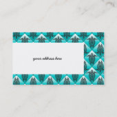 Shamanic Sea Turtles Pattern - cyan Visitenkarte (Rückseite)