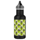 Shamanic Sea Turtles Pattern - Green Edelstahlflasche (Rechts)