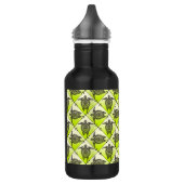 Shamanic Sea Turtles Pattern - Green Edelstahlflasche (Links)