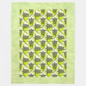Shamanic Sea Turtles Pattern - Green Fleecedecke (Vorderseite)