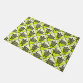 Shamanic Sea Turtles Pattern - Green Fußmatte (Schrägansicht)