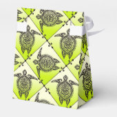 Shamanic Sea Turtles Pattern - Green Geschenkschachtel (Rückseite)