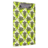 Shamanic Sea Turtles Pattern - Green Klemmbrett (Rechts)