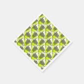 Shamanic Sea Turtles Pattern - Green Serviette (Ecke)