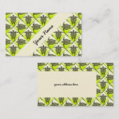 Shamanic Sea Turtles Pattern - Green Visitenkarte (Vorne/Hinten)