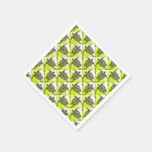 Shamanic Sea Turtles Pattern - grün + Ihre Idee Serviette (Ecke)