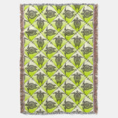 Shamanic Sea Turtles Pattern - grün vertikal Decke (Vorderseite Vertikal)