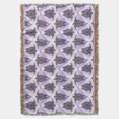 Shamanic Sea Turtles Pattern - violet Decke (Vorderseite Vertikal)