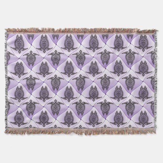Shamanic Sea Turtles Pattern - violet Decke (Vorderseite)
