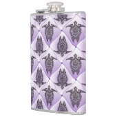 Shamanic Sea Turtles Pattern - violet Flachmann (Links)