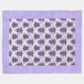 Shamanic Sea Turtles Pattern - violet Fleecedecke (Vorderseite (Horizontal))