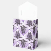 Shamanic Sea Turtles Pattern - violet Geschenkschachtel (Geöffnet)