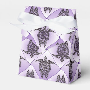 Shamanic Sea Turtles Pattern - violet Geschenkschachtel