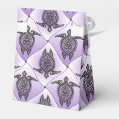 Shamanic Sea Turtles Pattern - violet Geschenkschachtel (Rückseite)