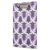 Shamanic Sea Turtles Pattern - violet Klemmbrett (Links)
