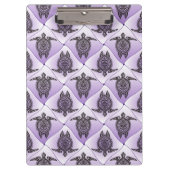 Shamanic Sea Turtles Pattern - violet Klemmbrett (Vorderseite)
