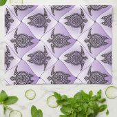 Shamanic Sea Turtles Pattern - violet Küchentuch (Gefaltet)