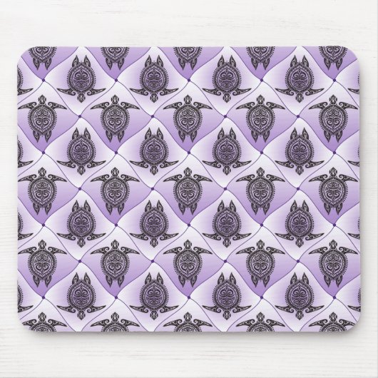Shamanic Sea Turtles Pattern - violet Mousepad (Vorne)