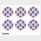 Shamanic Sea Turtles Pattern - violet Runder Aufkleber (Blatt)