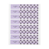 Shamanic Sea Turtles Pattern - violet Rundum-Adressaufkleber (Bogen)