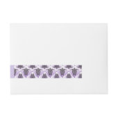 Shamanic Sea Turtles Pattern - violet Rundum-Adressaufkleber (Vorderseite)