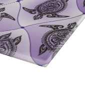 Shamanic Sea Turtles Pattern - violet Schneidebrett (Ecke)