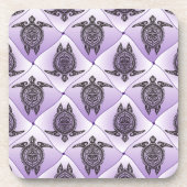 Shamanic Sea Turtles Pattern - violet Untersetzer (Vorderseite)