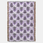 Shamanic Sea Turtles Pattern - violett Decke (Vorderseite Vertikal)
