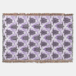 Shamanic Sea Turtles Pattern - violett Decke