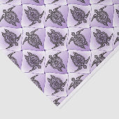 Shamanic Sea Turtles Pattern - violett Seidenpapier (Ausschnitt)