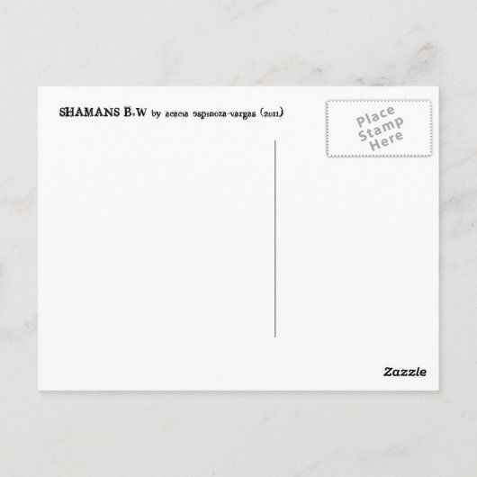 Shamans b+w postkarte (Rückseite)