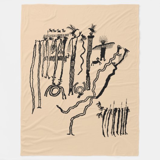 Shamans Panel Fleecedecke (Vorderseite)