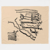 Shamans Panel Fleecedecke (Vorderseite (Horizontal))