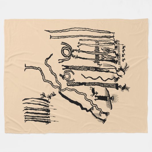 Shamans Panel Fleecedecke (Vorderseite (Horizontal))