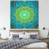 Shambala Tantric Nymphaea mandala Art Leinwanddruck (Insitu (Schlafzimmer))