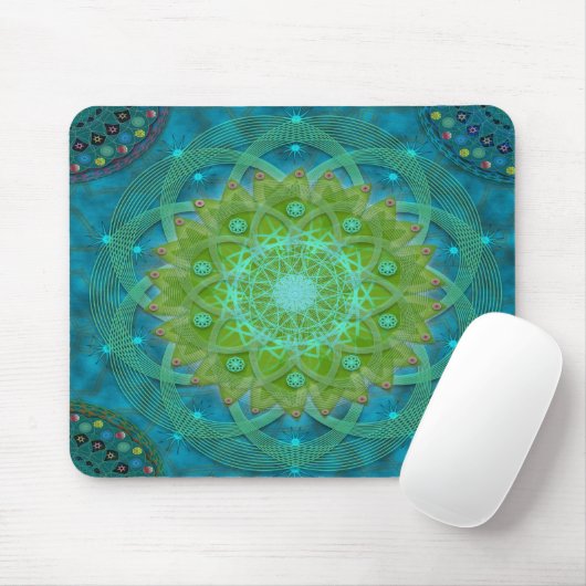 Shambala Tantric Nymphaea mandala Art Mousepad (Mit Mouse)