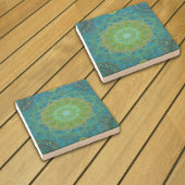 Shambala Tantric Nymphaea mandala Art Steinuntersetzer