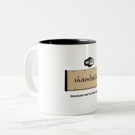 Shamballa Wifi Zweifarbige Tasse (Vorderseite Links)