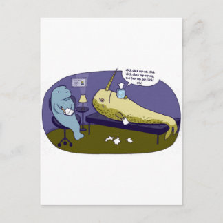 Shambolic Narwhal Postkarte