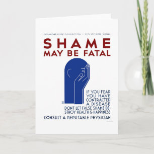 Shame May Be Fatal 1937 WPA Karte