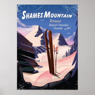 Shames Mountain Terrace British Columbia Skigebiet Poster