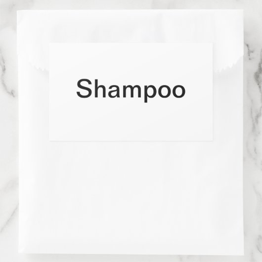 Shampoo Labels/ Rechteckiger Aufkleber (Tasche)