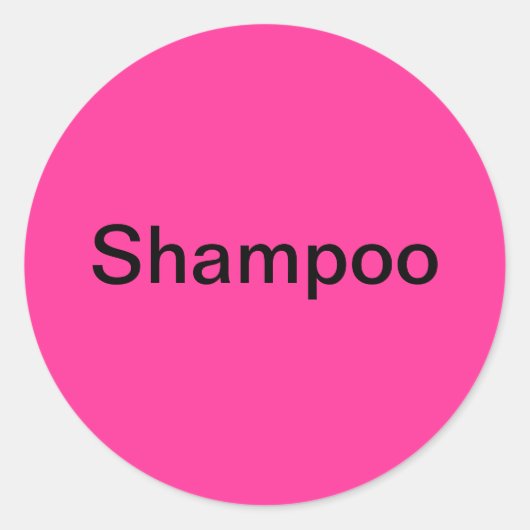 Shampoo Labels/ Runder Aufkleber (Vorderseite)