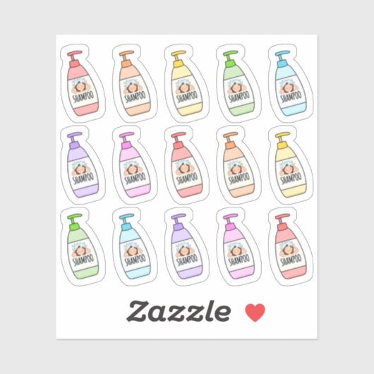 Shampoo Wash Haar Dusche Routine Schönheitsplaner Aufkleber (Blatt)