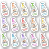 Shampoo Wash Haar Dusche Routine Schönheitsplaner Aufkleber (Vorderseite)